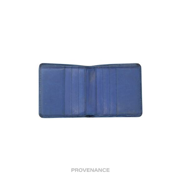 🔴 Louis Vuitton MALLETIER 6CC Bifold Wallet Toledo Blue Epi - Picture 7 of 9